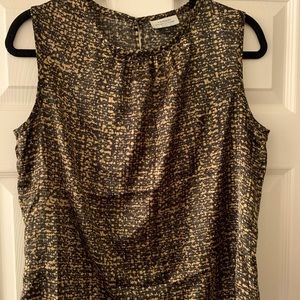 Gold Tank Top with Black and White Details